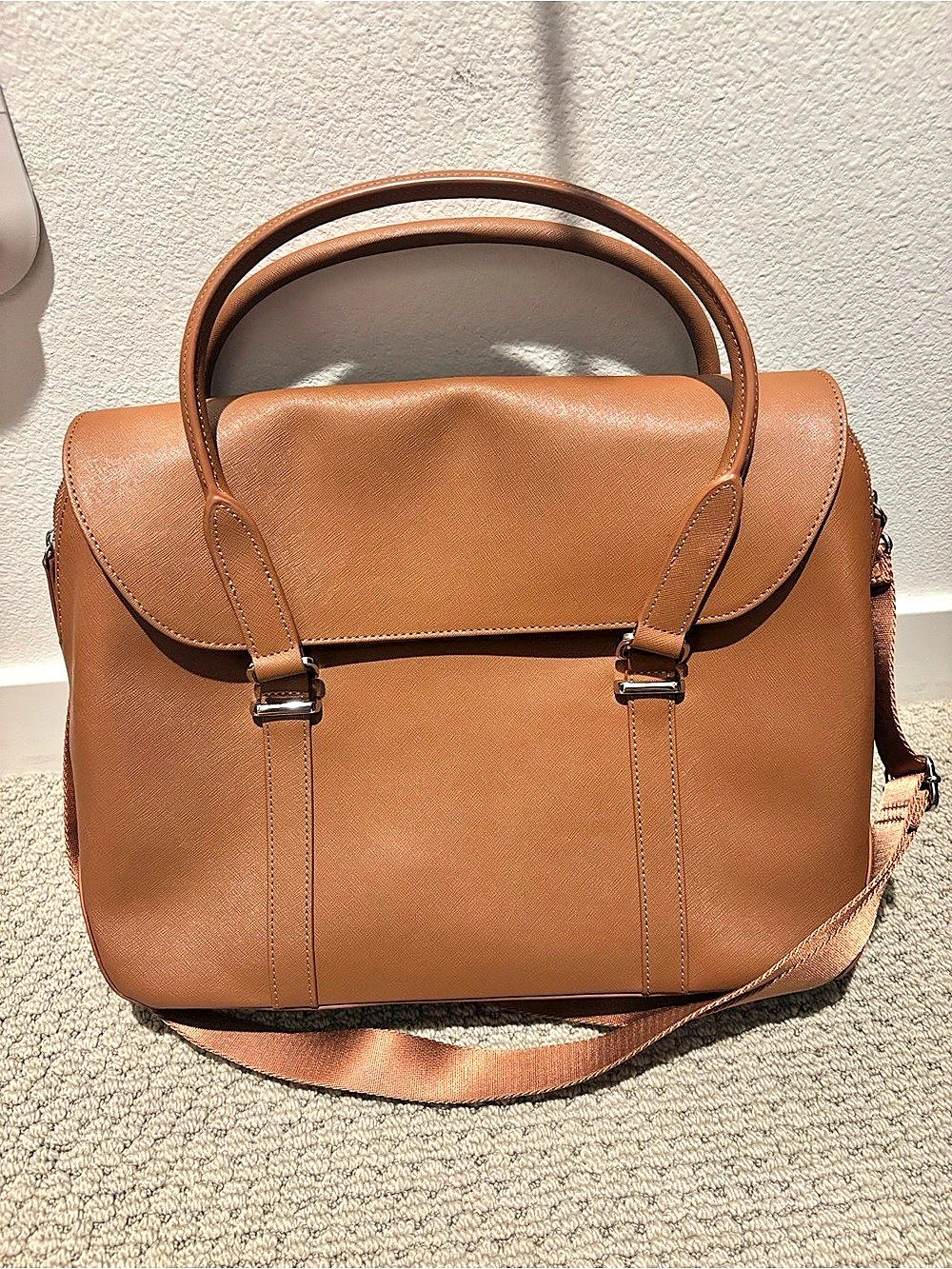 Samsonite Cognac Brown Laptop Satchel
